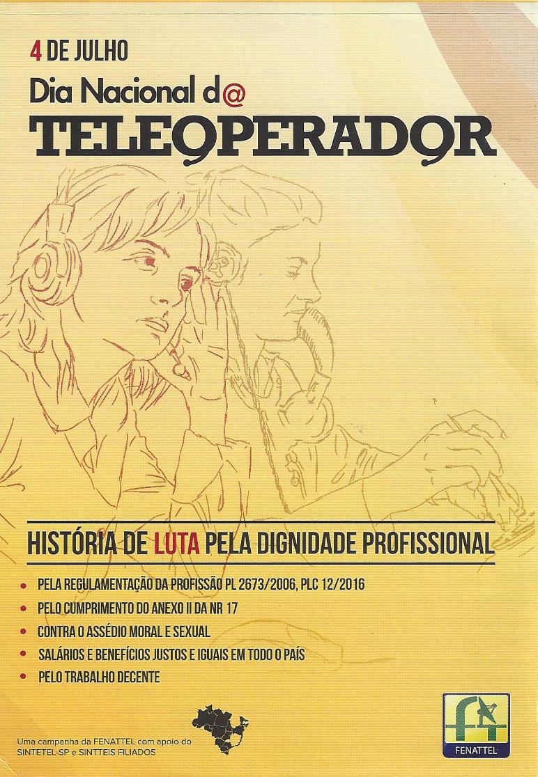 TELEOPERADOR (A), a profissÃ£o que mais cresce precisa de regulamentaÃ§Ã£o!